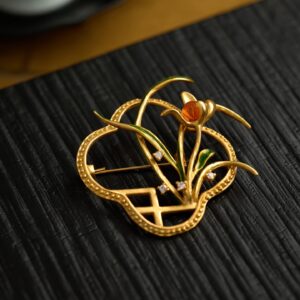 ORCHID RUYI BROOCH