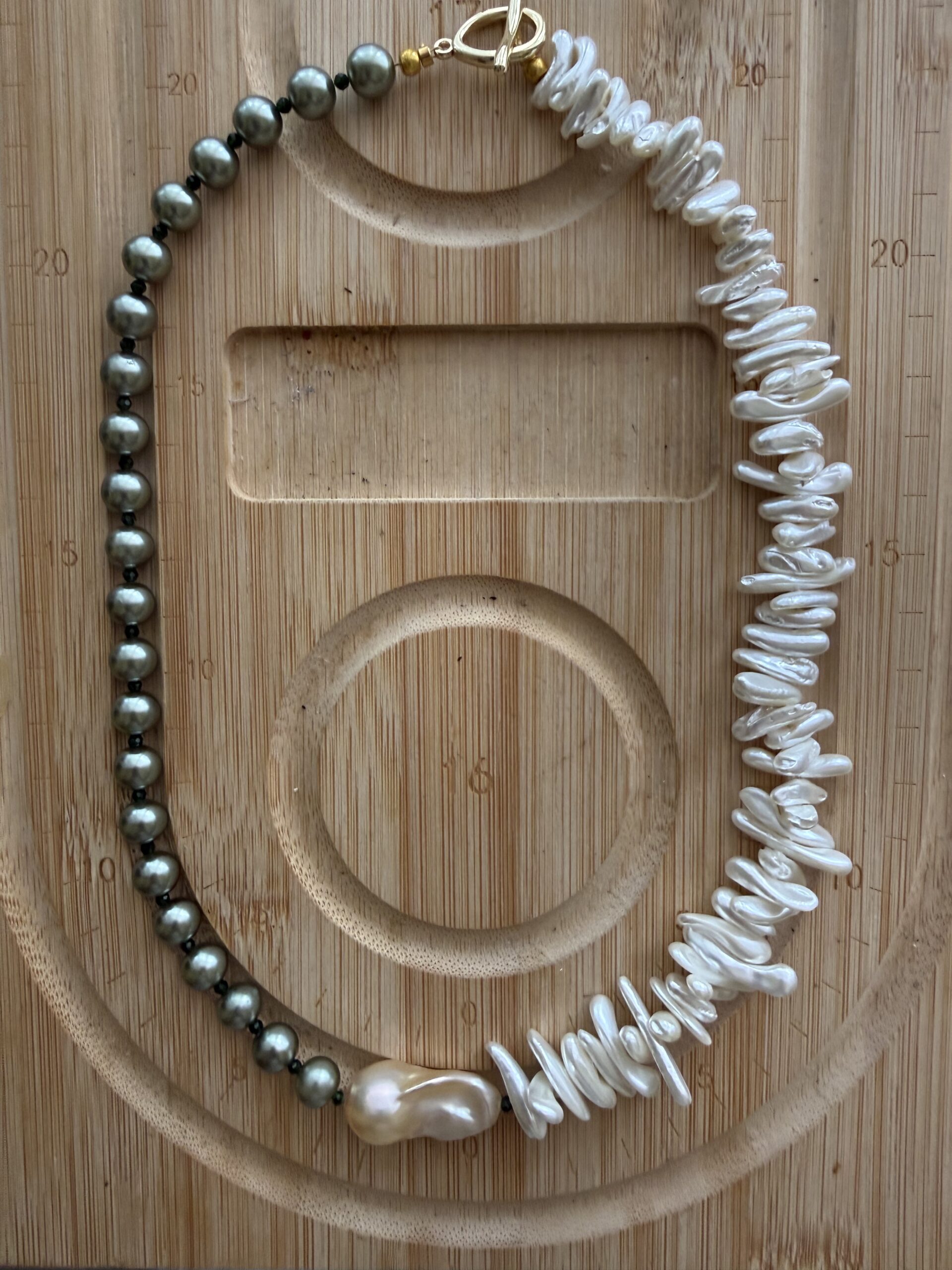 handcrafted pearl necklace