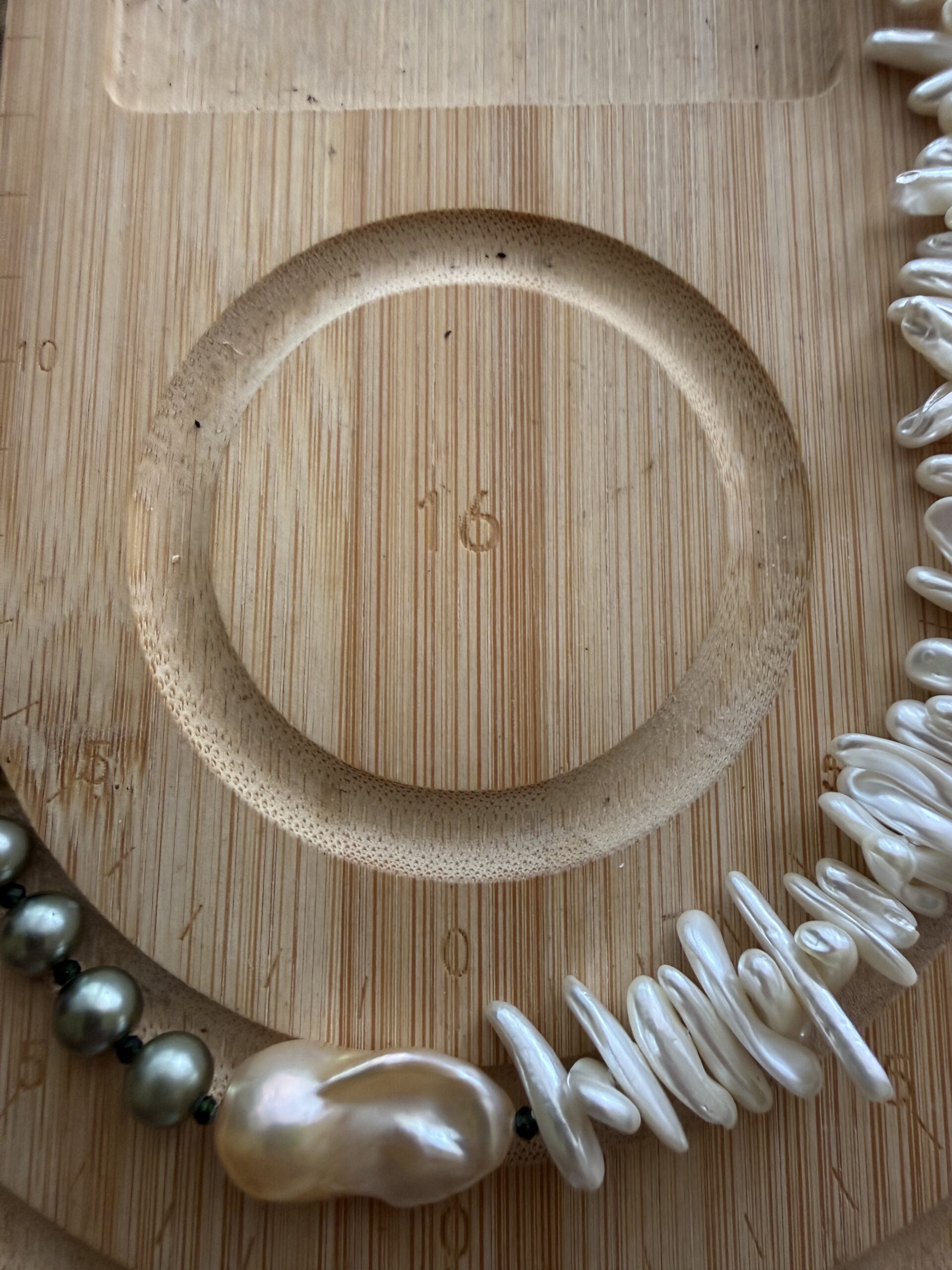 handcrafted pearl necklace