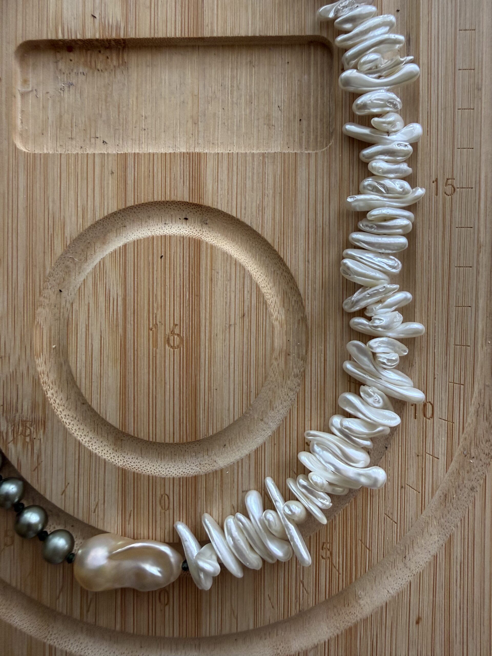 handcrafted pearl necklace