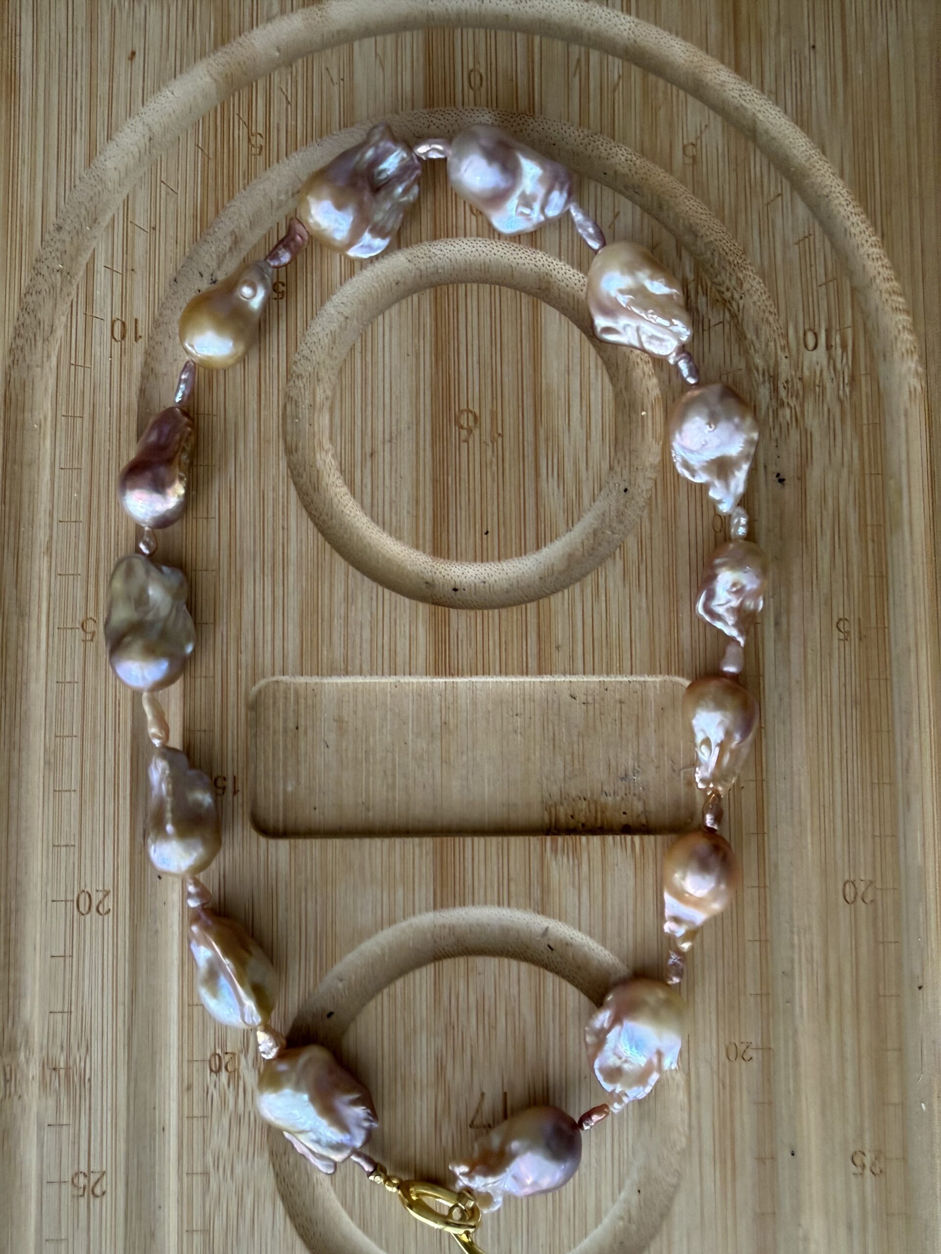 handcrafted pearl necklace