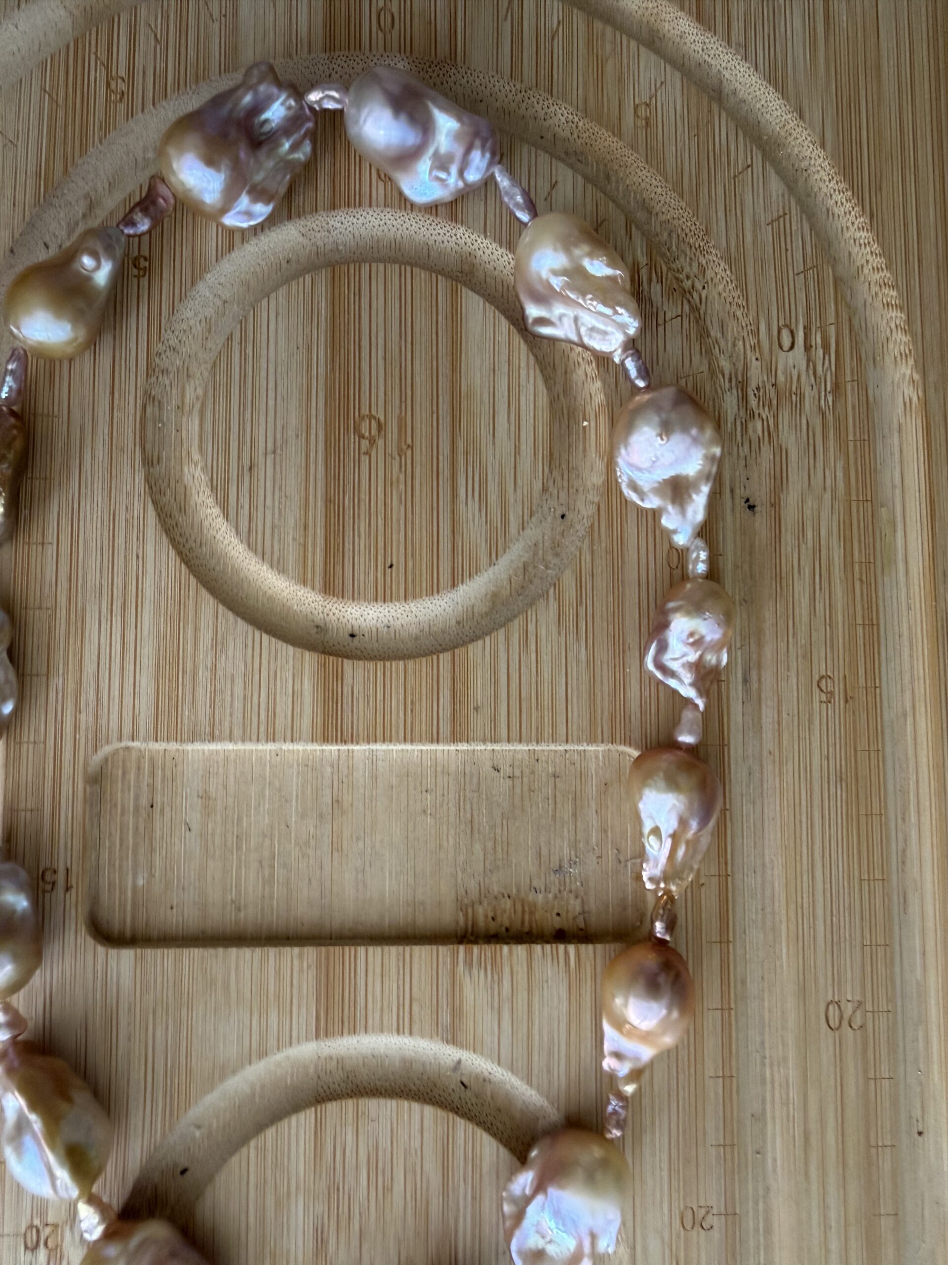 handcrafted pearl necklace