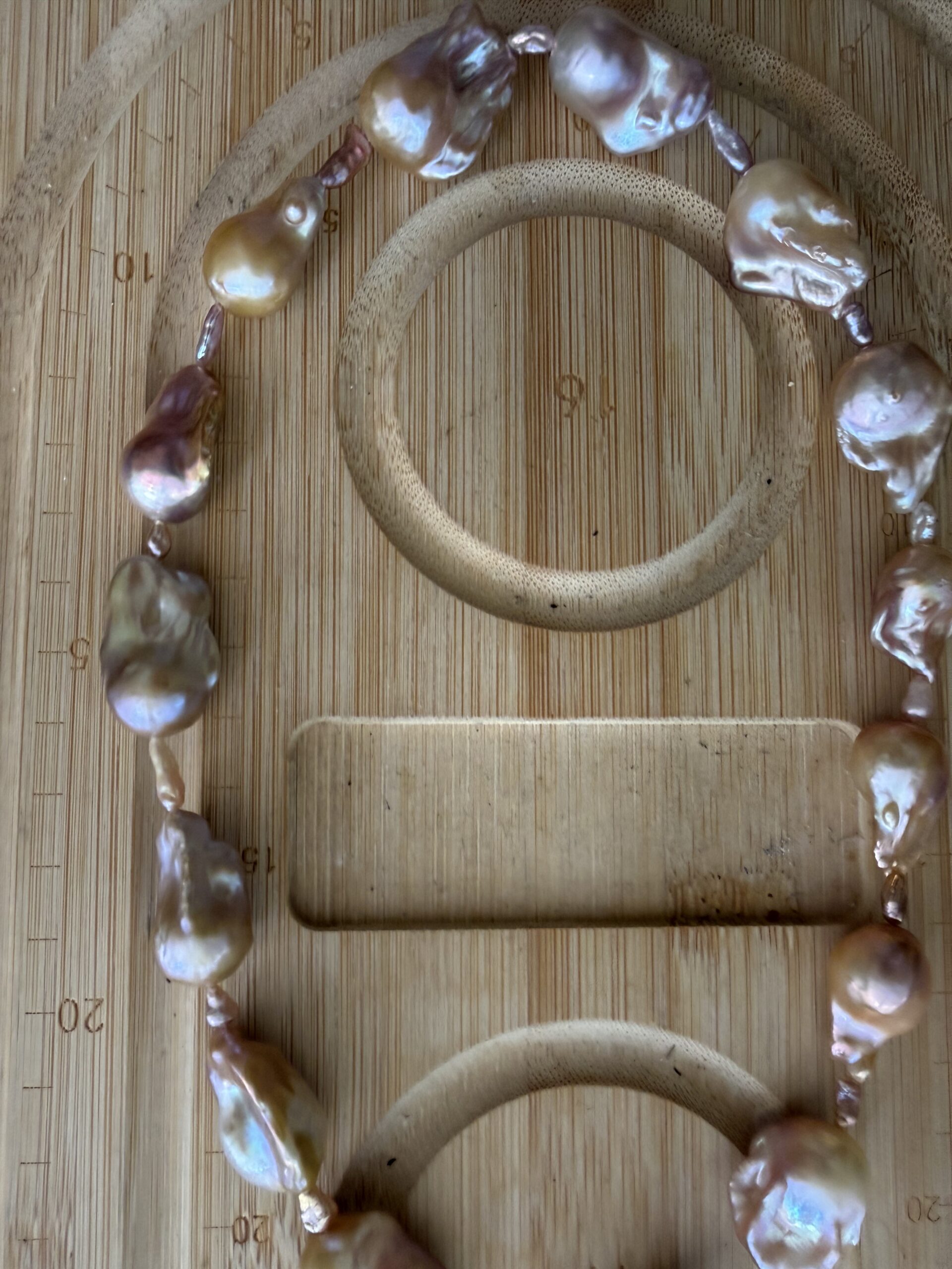 handcrafted pearl necklace